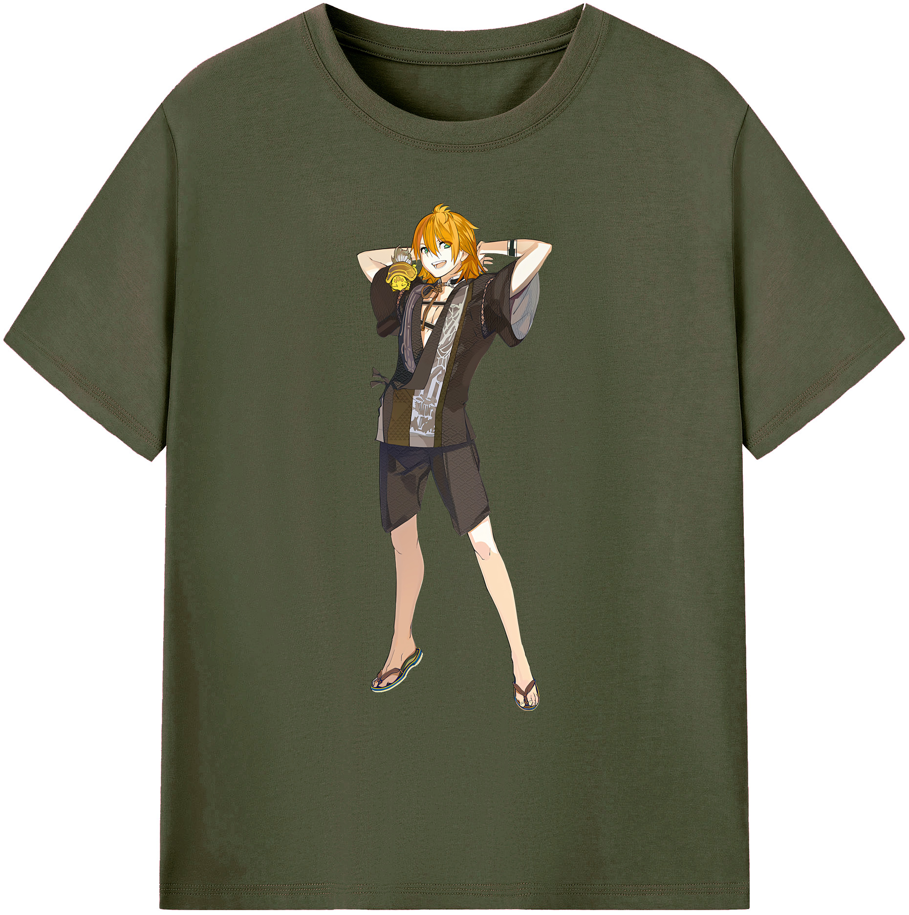 （画像用） 刀剣乱舞 Touken Ranbu 綿100％ メンズ半袖Tシャツ｜肌触りやわらか＆通気性